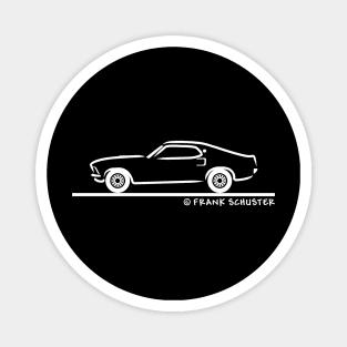 1969 Mustang Fastback White Magnet